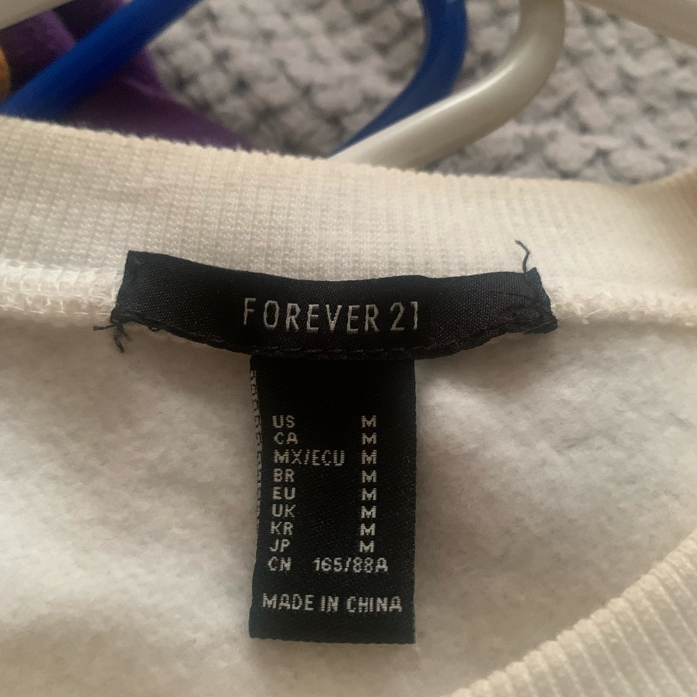Teen and young adult white forever 21 sweater